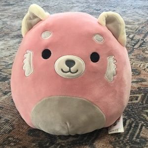 Flipmallow pink panda, gray leopard 8”
